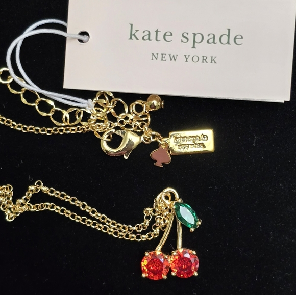 Kate Spade Cherry Pendant Necklace & Earrings - Picture 5 of 5